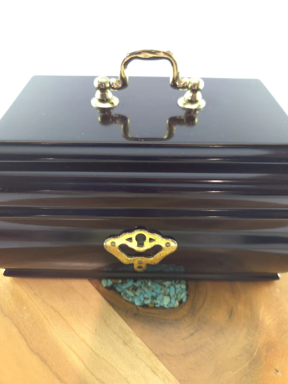Vintage Mahogany Unisex Watch & Jewelry Box Chest